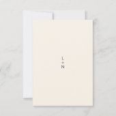 Elegant ivoor moderne bruiloft RSVP kaartje (Achterkant)