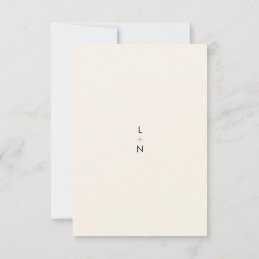 Elegant ivoor moderne bruiloft RSVP kaartje (Achterkant)