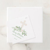 Elegant Ivoor Roos Eerste Heilige Communie Bedankjes Labels (In situ)