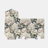 Elegant ivoor roze groen navy waterverf floral bedankdoosjes (Uitgevouwen)