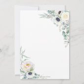 Elegant Ivoor Rozen Bloemen Eucalyptus Bruiloft Kaart (Achterkant)