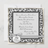 Elegant ivoor rubber eend Baby shower Kaart (Achterkant)