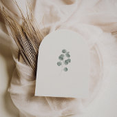 Elegant Ivoor & Sage Herfst Botanische Trouwboog Kaart