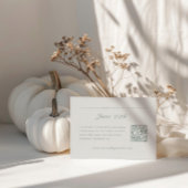 Elegant ivoor & salie Herfst Botanische bruiloft RSVP Kaartje