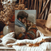 Elegant ivoor & salie Herfst Botanische foto bruil Kaart