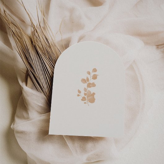 Elegant Ivoor & Terracotta Fall Wedding Arch Kaart