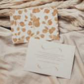 Elegant Ivoor & Terracotta Herfst Botanische bruil Informatiekaartje