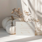 Elegant Ivoor & Terracotta Herfst Botanische bruil Informatiekaartje