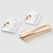 Elegant Ivoor Wildflower Trouwprogramma Kaart Handwaaier (Niet-gemonteerd)