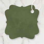 Elegant Ivoor Wit Boho Rozen Bruiloft Dank u Bedankjes Labels (Achterkant)