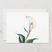 Elegant Ivoor Wit Calla Lily Bruiloft Kaart (Achterkant)