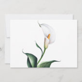 Elegant Ivoor Wit Calla Lily Bruiloft Kaart (Achterkant)