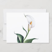 Elegant Ivoor Wit Calla Lily Bruiloft Kaart (Achterkant)