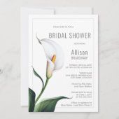 Elegant Ivoor Wit Calla Lily Vrijgezellenfeest Kaart (Voorkant)