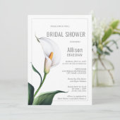 Elegant Ivoor Wit Calla Lily Vrijgezellenfeest Kaart (Staand voorkant)