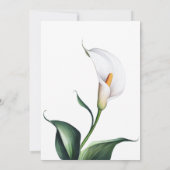 Elegant Ivoor Wit Calla Lily Vrijgezellenfeest Kaart (Achterkant)