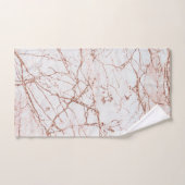 Elegant ivoor, wit faux roos goud glitter marmer handdoek (Handdoek)