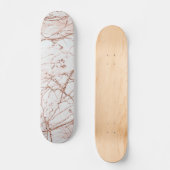 Elegant ivoor, wit faux roos goud glitter marmer persoonlijk skateboard (Voorkant)