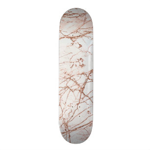 Elegant ivoor, wit faux roos goud glitter marmer persoonlijk skateboard
