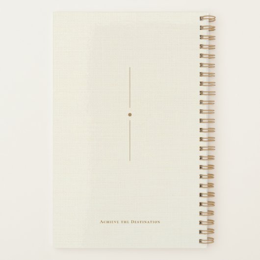 Elegant ivoor wit glitter goud wekelijks niet geda planner (Achterkant)