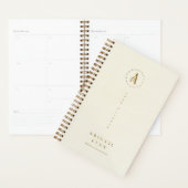 Elegant ivoor wit glitter goud wekelijks niet geda planner (Display)