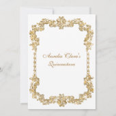  Elegant Ivoor Wit Goud Tiara Quinceanera Kaart (Achterkant)