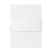 Elegant Ivoor Wit Rose Eenvoudig Glam Bruiloft Uitnodigingen Wikkel (Achterkant Voorbeeld)