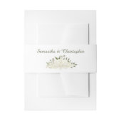 Elegant Ivoor Wit Rozen Boho Chic Bloemen Bruiloft Uitnodigingen Wikkel (Voorkant Voorbeeld)