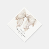 Elegant ivoor witte boog op roze Vrijgezellenfeest Servet (Hoek)