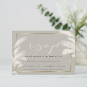 Elegant ivoor witte pampas gras Allison1 RSVP Kaartje (Staand voorkant)