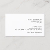 Elegant Ivoor Zwart Faux Goud Schaar Kapper Visitekaartje (Achterkant)