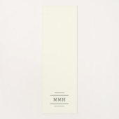 Elegant Ivoorkleurig Monogram Yogamat (Voorkant)