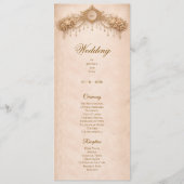 Elegant Ivoren Gotisch Halloween Huwelijksprogramm Menu (Voorkant)