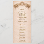 Elegant Ivoren Gotisch Halloween Huwelijksprogramm Menu (Achterkant)