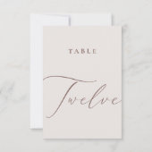 Elegant ivoren kalligrafie Twaalf tabelnummer Bedankkaart (Achterkant)