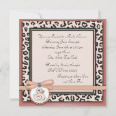 Elegant ivoren perzik rubber eend Baby shower Kaart (Achterkant)