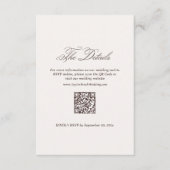 Elegant Ivory and Brown Wedding Details Informatiekaartje (Voorkant)