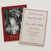 Elegant Ivory and Burgundy Dramatic Opera Wedding  Kaart
