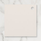 Elegant Ivory and Gold Calligraphy Wedding Bedankjes Labels (Achterkant)