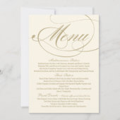 Elegant Ivory and Gold Calligraphy Wedding Kaart (Voorkant)