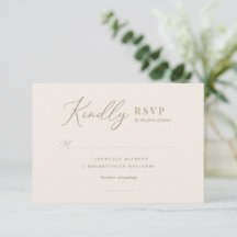 Elegant Ivory and Gold Calligraphy Wedding