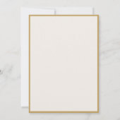 Elegant Ivory and Gold Old Money Wedding Kaart (Achterkant)