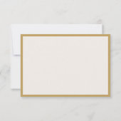 Elegant Ivory and Gold Wedding RSVP Kaartje (Achterkant)