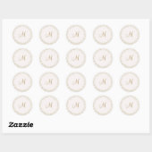 Elegant Ivory and Gold Wedding Sticker (Vel)