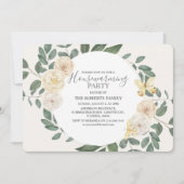 Elegant Ivory and Green Housewarming Party Kaart (Voorkant)