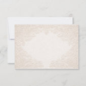 Elegant Ivory Baroque Wedding Response Card RSVP Kaartje (Achterkant)