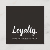 Elegant Ivory Black White Beauty Loyalty-Kaart Klantenkaartje (Voorkant)