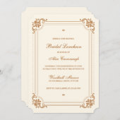 Elegant Ivory  Bridal Luncheon Kaart (Voorkant / Achterkant)