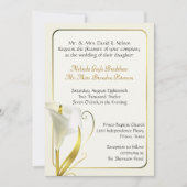 Elegant Ivory Calla Lily Wedding Uitnodiging (Voorkant)