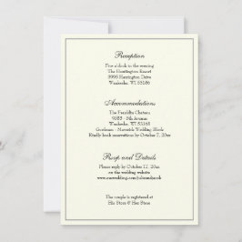 Elegant Ivory Classic Wedding Reception Kaart